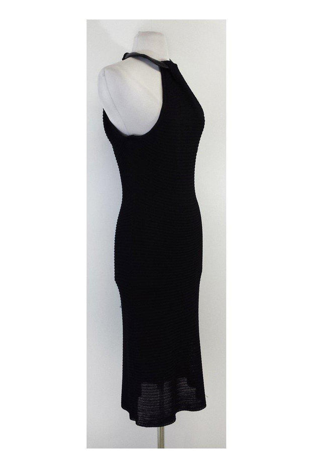 Current Boutique-Ralph Lauren Black Label - Black Knit High Neck Dress Sz L