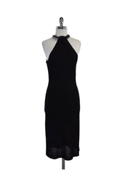Current Boutique-Ralph Lauren Black Label - Black Knit High Neck Dress Sz L