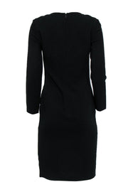 Current Boutique-Ralph Lauren - Black Long Sleeve Midi Dress w/ Sheer Paneling Sz 6
