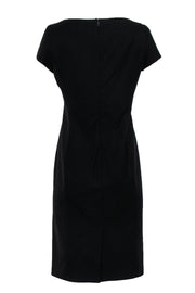 Current Boutique-Ralph Lauren - Black Square Neckline Cap Sleeve Dress Sz 8