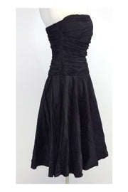 Current Boutique-Ralph Lauren - Black Strapless Mid Length Gown Sz 4