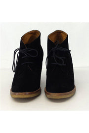 Current Boutique-Ralph Lauren - Black Suede Lace-Up Ankle Boots Sz 9.5