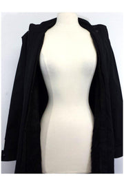 Current Boutique-Ralph Lauren - Black Trench Coat w/Vegan Fur Lining Sz 4