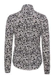 Current Boutique-Ralph Lauren - Black & White Textured Cotton Button-Up "Oxford" Blouse Sz XS