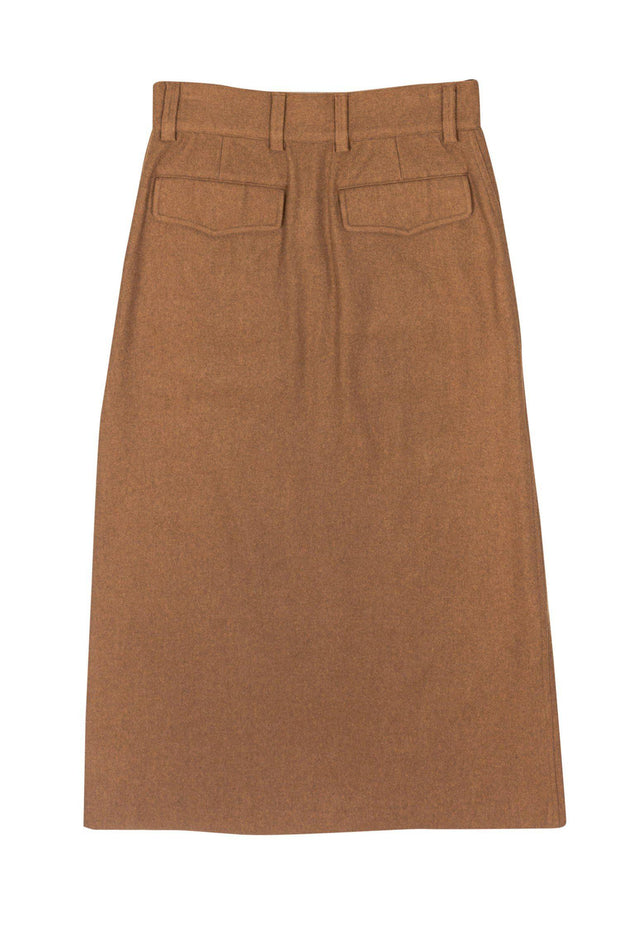 Current Boutique-Ralph Lauren - Brown Wool Midi Skirt Sz 2