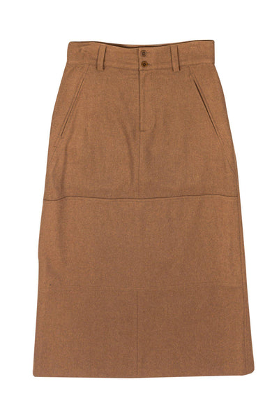 Current Boutique-Ralph Lauren - Brown Wool Midi Skirt Sz 2