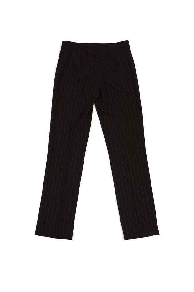 Current Boutique-Ralph Lauren Collection - Brown & Tan Pinstripe Wool Trousers Sz 4