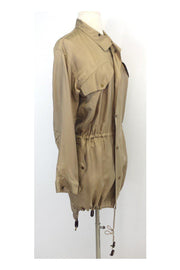 Current Boutique-Ralph Lauren Collection - Khaki Silk Utility Jacket Sz S