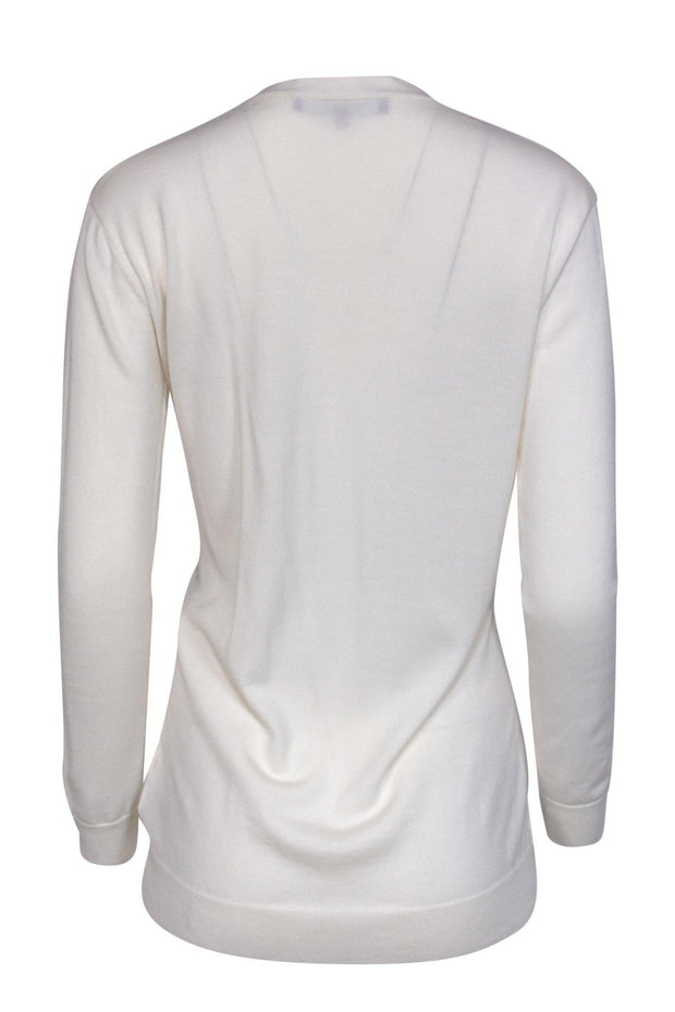Current Boutique-Ralph Lauren - Cream Cashmere Button Front Cardigan Sz S