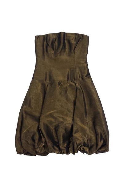 Current Boutique-Ralph Lauren - Gold Metallic Sleeveless Dress Sz 4