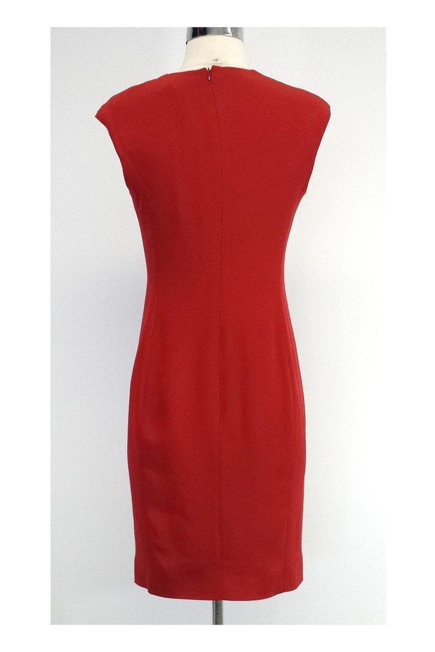 Current Boutique-Ralph Lauren - Red Silk Blend Sleeveless Dress Sz 4