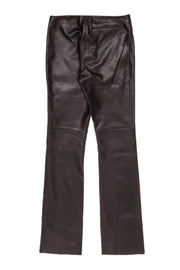 Current Boutique-Ralph Lauren Sport - Brown Leather Straight Leg Trousers Sz 4