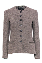 Current Boutique-Ralph Lauren - Tan & Black Tweed Wool Button-Up Blazer Sz 4