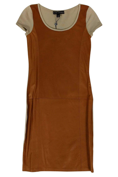 Current Boutique-Ralph Lauren - Tan Leather Dress Sz XS