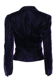 Current Boutique-Ralph Lauren - Vintage Deep Purple Velvet Blazer w/ Covered Buttons Sz 8