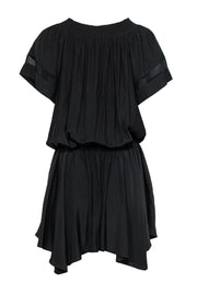 Current Boutique-Ramy Brook - Black Off-the-Shoulder Silky Dress w/ Mesh