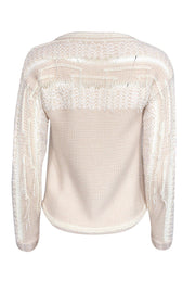 Current Boutique-Ramy Brook - Cream Jessica Fringe Wool Sweater Sz XS