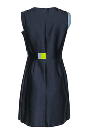 Current Boutique-Raoul - Blue & Green Colorblock Layered Skirt A-Line Dress Sz 8
