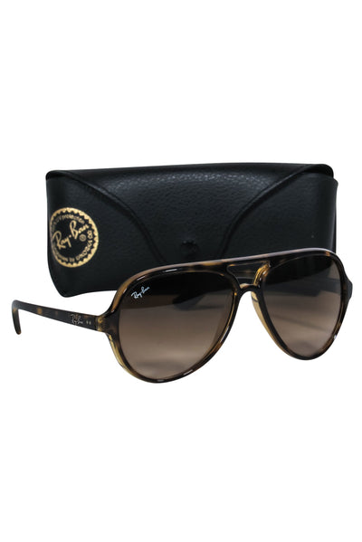 Current Boutique-Ray-Ban - Brown Tortoise Shell Aviator Sunglasses