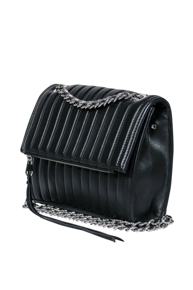 Current Boutique-Rebecca Minkoff - Black Quilted Leather Crossbody w/ Chain Strap
