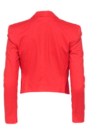 Current Boutique-Rebecca Minkoff - Coral Cropped Open-Front "Jimmy" Cotton Blazer Sz XS