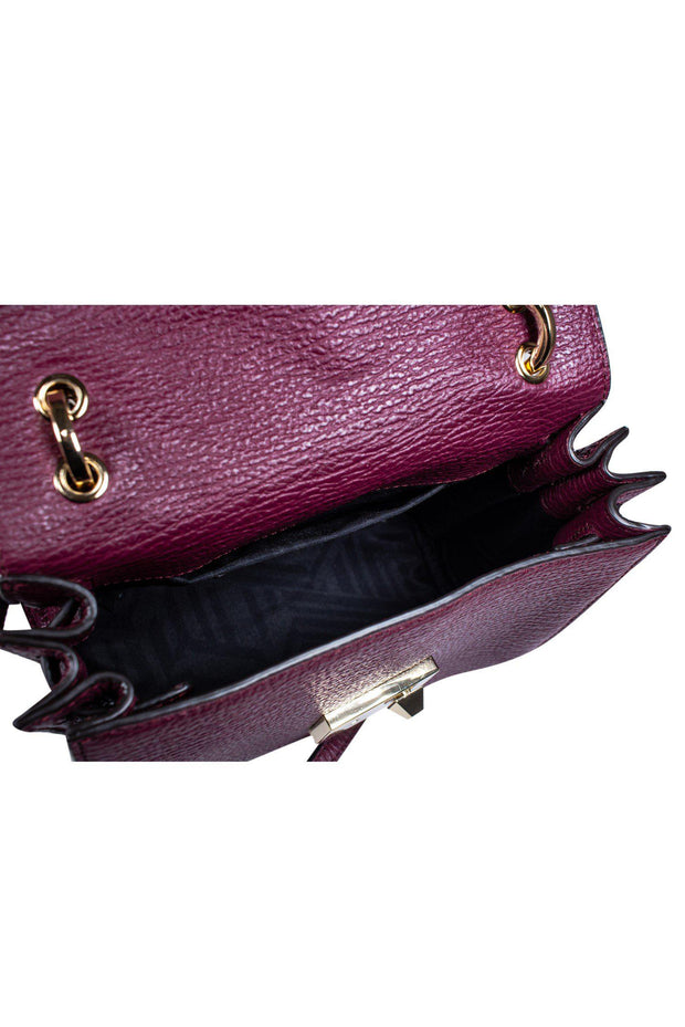 Current Boutique-Rebecca Minkoff - Dark Eggplant Leather Mini Satchel