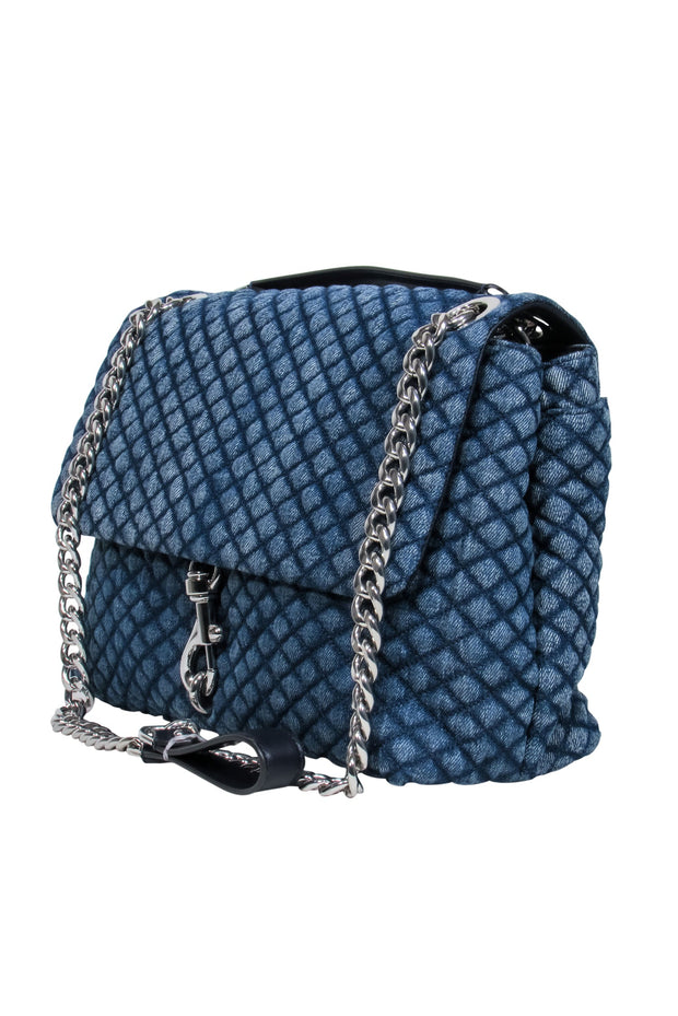 Current Boutique-Rebecca Minkoff - Demin Quilted 'Edie Maxi' Shoulder Bag w/ Chain Strap