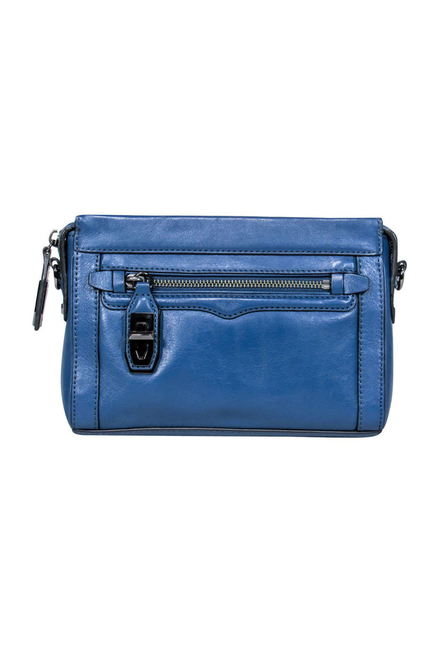 Current Boutique-Rebecca Minkoff - Dusty Blue Leather Chain Strap Crossbody