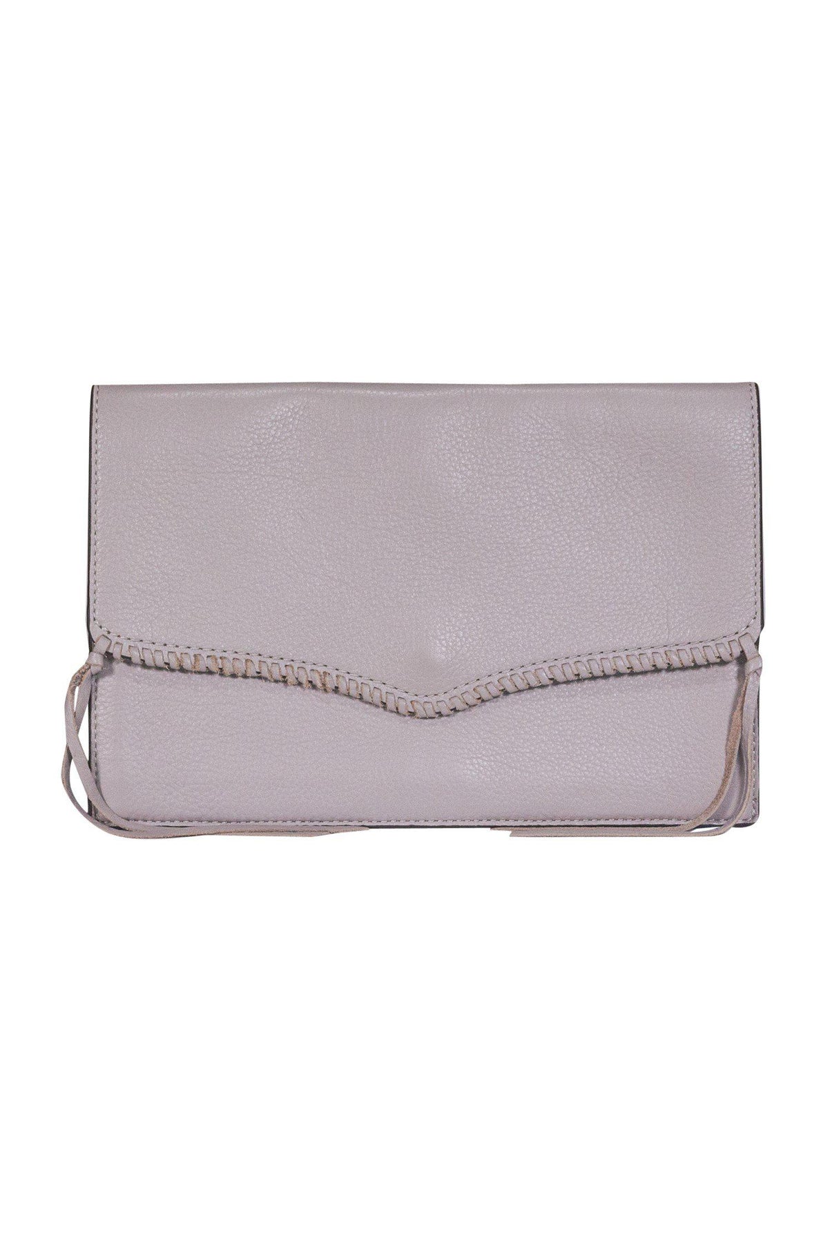 Rebecca Minkoff - Gray Envelope Clutch w/ Lacing – Current Boutique