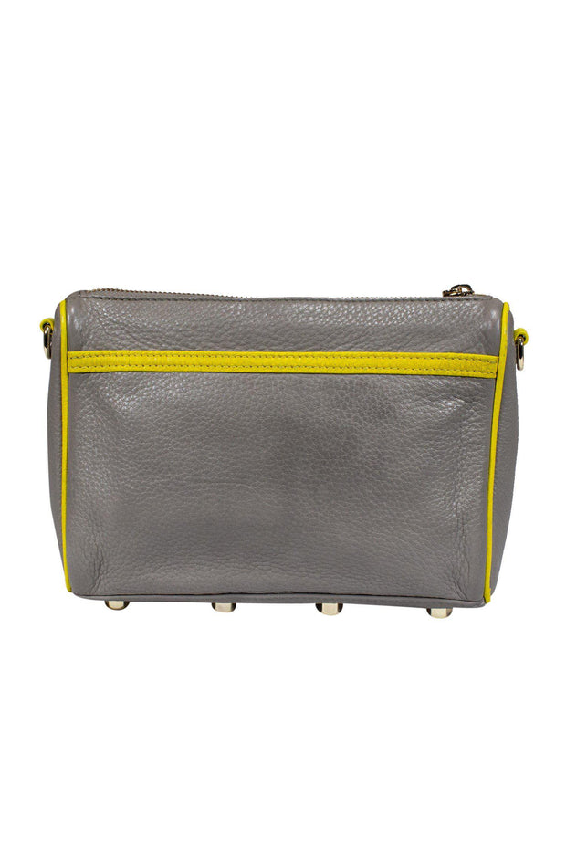 Current Boutique-Rebecca Minkoff - Gray & Yellow Leather Crossbody w/ Chain Strap