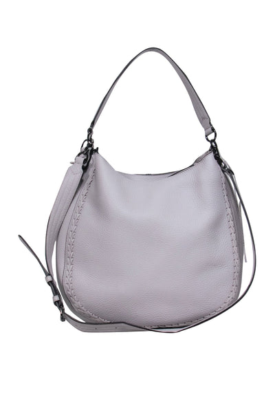 Current Boutique-Rebecca Minkoff - Grey Pebbled Leather Hobo Bag w/ Detachable Shoulder Strap