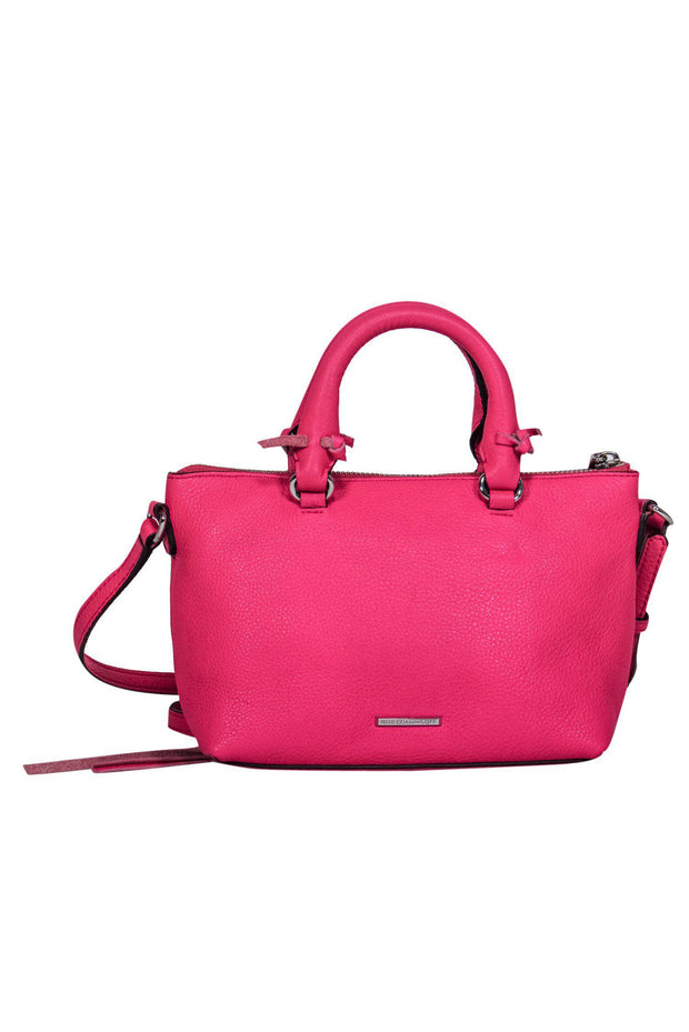 Current Boutique-Rebecca Minkoff - Hot Pink Pebbled Leather Crossbody w/ Tassels