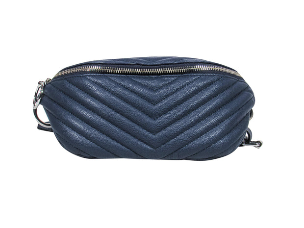 Current Boutique-Rebecca Minkoff - Slate Blue Quilted Leather Belt Bag