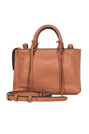 Current Boutique-Rebecca Minkoff - Small Light Brown Pebbled Leather Crossbody w/ Tassels