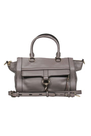 Current Boutique-Rebecca Minkoff - Taupe Leather Zipper Top Satchel