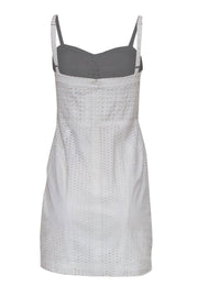 Current Boutique-Rebecca Minkoff - White Cotton Square Eyelet Lace Bustier Dress Sz 2