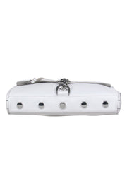 Current Boutique-Rebecca Minkoff - White Pebbled Leather Chain Strap Lobster Claw Crossbody