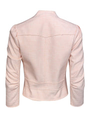 Current Boutique-Rebecca Taylor - Baby Pink Moto-Style Tweed Jacket Sz 0