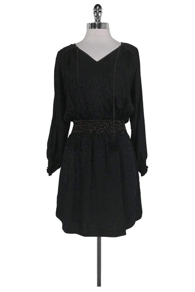 Current Boutique-Rebecca Taylor - Black Animal Print Dress Sz 6