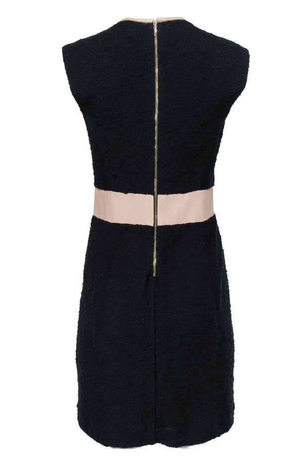 Current Boutique-Rebecca Taylor - Black Dress w/ Tan Leather Panels Sz 8