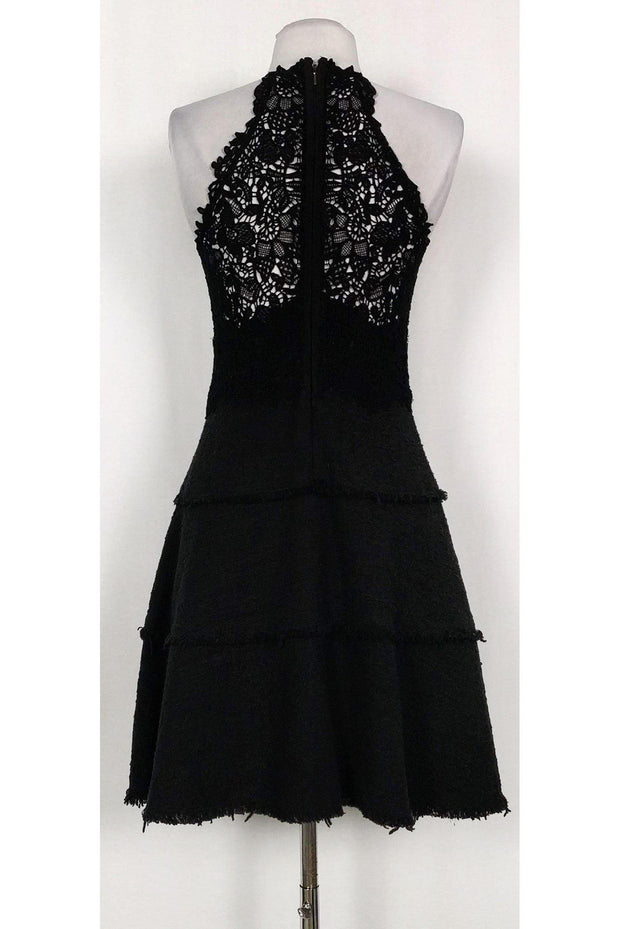 Current Boutique-Rebecca Taylor - Black Lace & Tweed Dress Sz 2