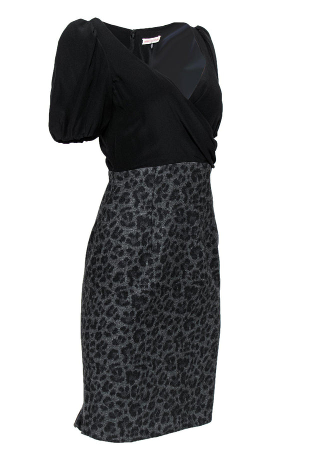 Current Boutique-Rebecca Taylor - Black Leopard Print Dress Sz 6