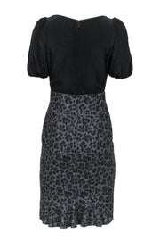 Current Boutique-Rebecca Taylor - Black Leopard Print Dress Sz 6