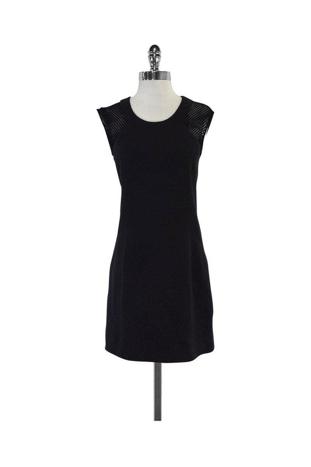 Current Boutique-Rebecca Taylor - Black Textured Sheath Dress Sz 6