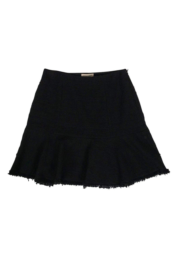 Current Boutique-Rebecca Taylor - Black Textured Tweed Skirt Sz 0
