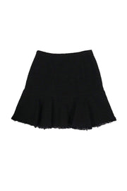 Current Boutique-Rebecca Taylor - Black Textured Tweed Skirt Sz 2