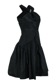Current Boutique-Rebecca Taylor - Black Tiered Sleeveless Dress w/ High Twisted Neckline Sz 0