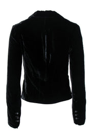 Current Boutique-Rebecca Taylor - Black Velvet Button Front Jacket Sz 6