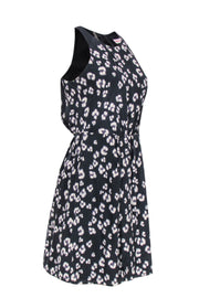 Current Boutique-Rebecca Taylor - Black & White Print Fit & Flare Silk Dress Sz 2