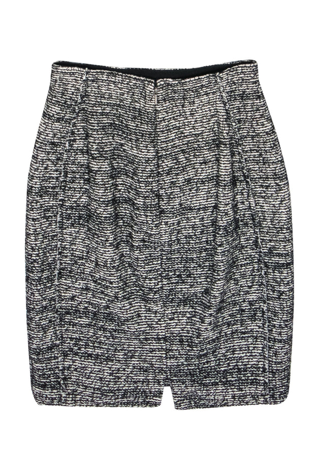 Current Boutique-Rebecca Taylor - Black & White Textured Tweed Pencil Skirt Sz 4